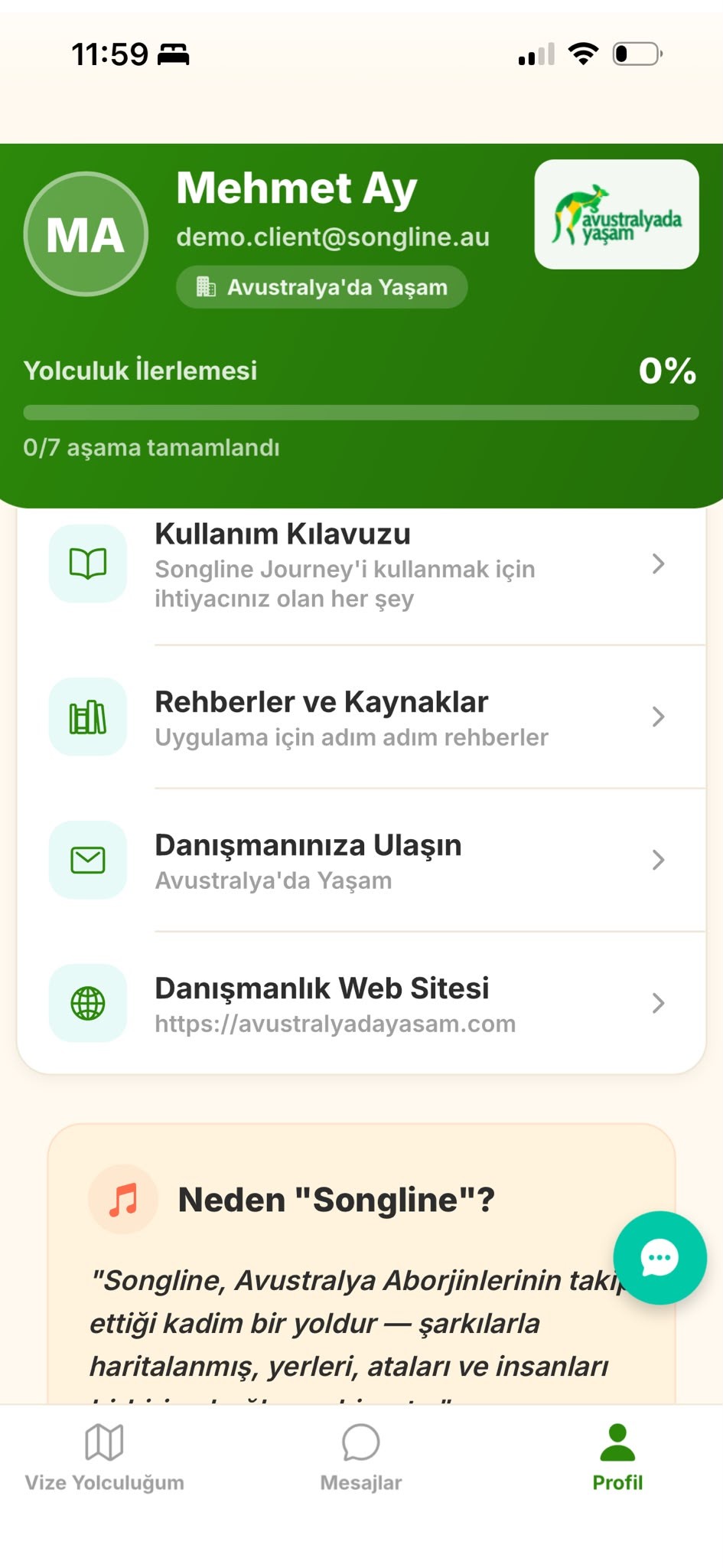 Profil ekranı